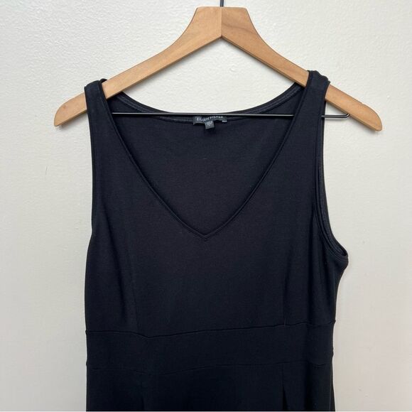 Eileen Fisher Ponte Knit Stretch Black Sleeveless Dress Size Large - Picture 2 of 9